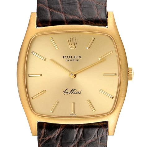 vintage rolex cellini 18k solid gold dress watch